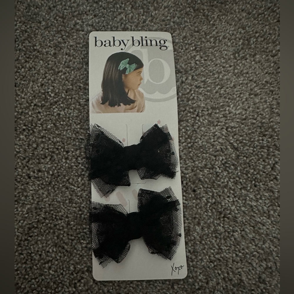 Baby Bling tulle clip bows